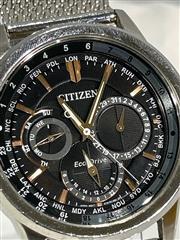 CITIZEN BU2020-70E Calendrier Eco-Drive – Silver-Tone 44?mm Mesh Bracelet, World